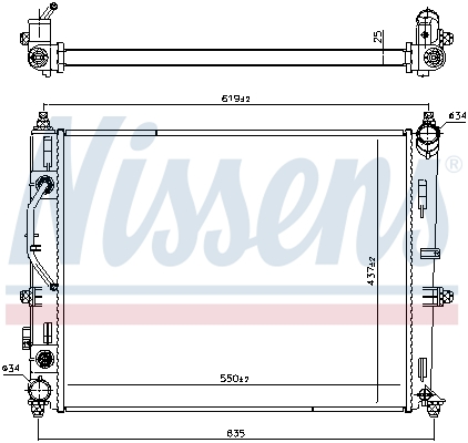 NISSENS 606594 Radiatore,...