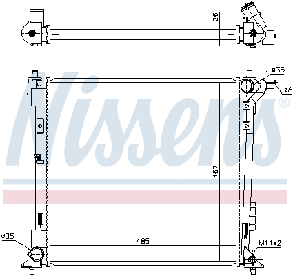 NISSENS 606605 радиатор,...