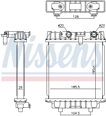 NISSENS 606644 радиатор,...