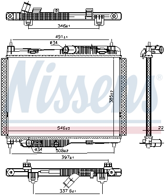 NISSENS 606662 радиатор,...