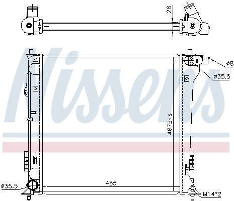 NISSENS 606671 Radiatore,...