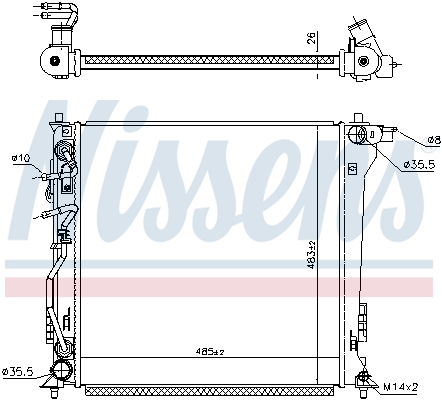 NISSENS 606673 Radiatore,...