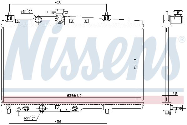 NISSENS 606688 Radiatore,...
