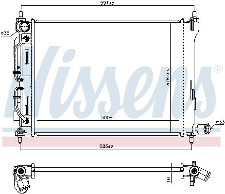 NISSENS 606732 радиатор,...