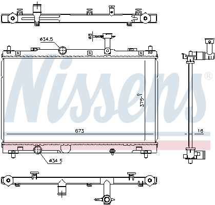 NISSENS 606736 радиатор,...