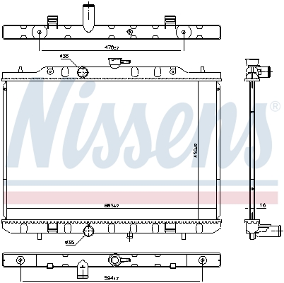 NISSENS 606791 Radiatore,...