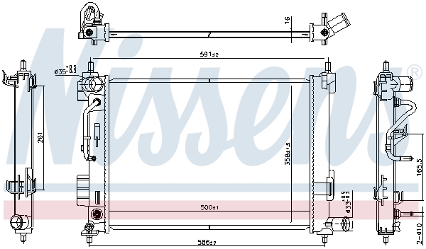 NISSENS 606804 Radiatore,...