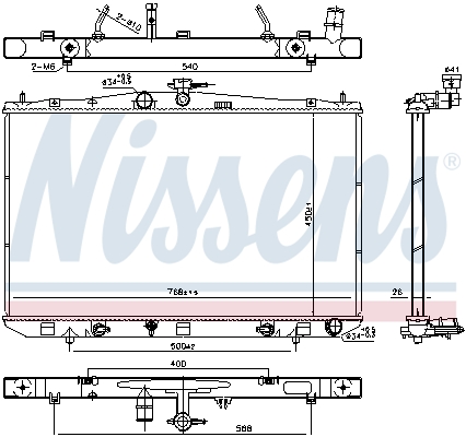 NISSENS 606822 радиатор,...