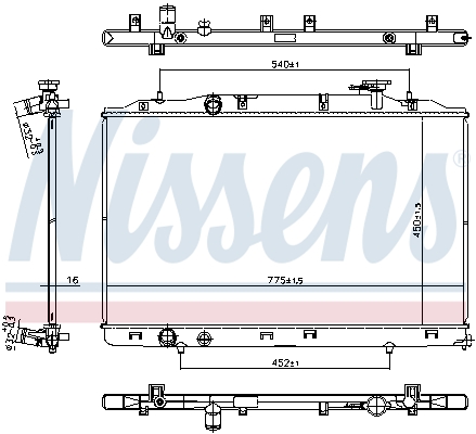 NISSENS 606823 Radiatore,...