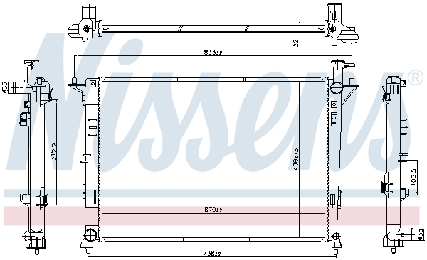 NISSENS 606824 радиатор,...