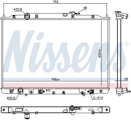 NISSENS 606853 Radiatore,...