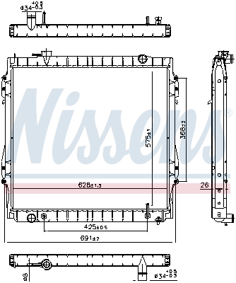 NISSENS 606946 Radiator,...