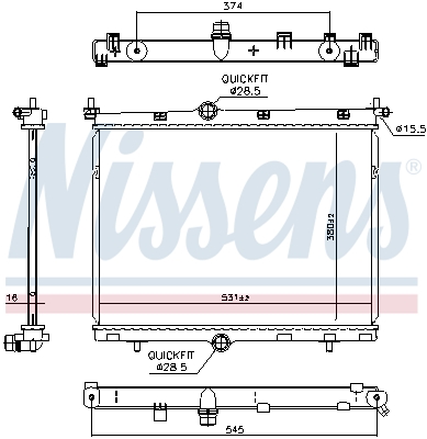 NISSENS 607030 радиатор,...