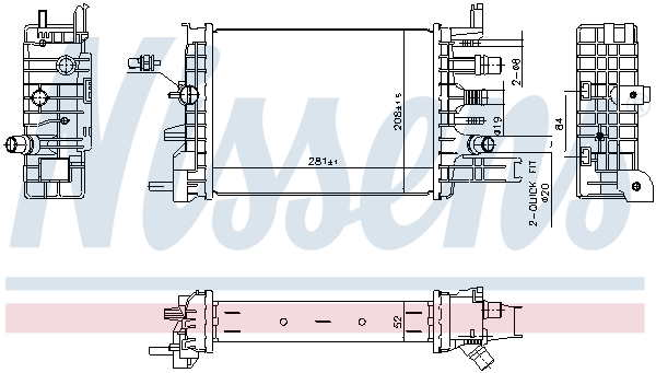 NISSENS 607033 Radiatore,...