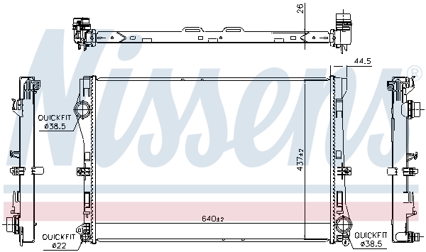 NISSENS 607117 Radiator,...