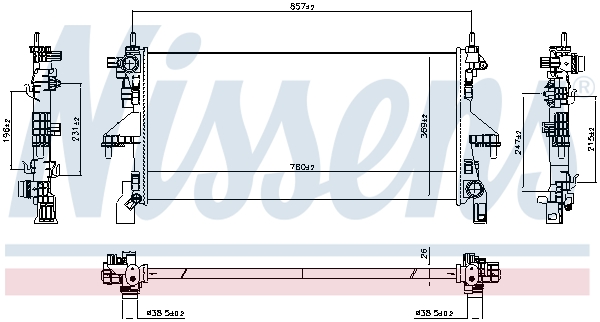 NISSENS 607131 Radiator,...
