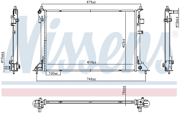 NISSENS 607220 Radiator,...