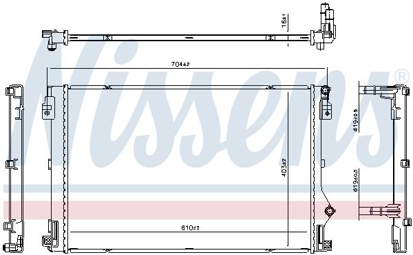 NISSENS 607344 Radiator, engine cooling