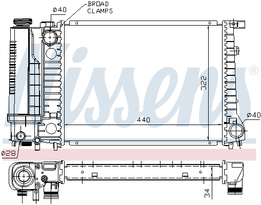 NISSENS 60735A радиатор,...