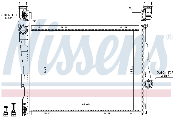 NISSENS 60782 радиатор,...