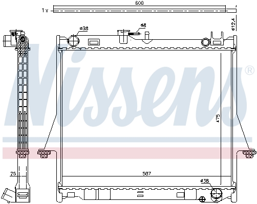 NISSENS 60856 Radiatore,...
