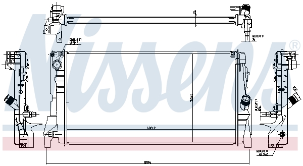 NISSENS 60863 радиатор,...