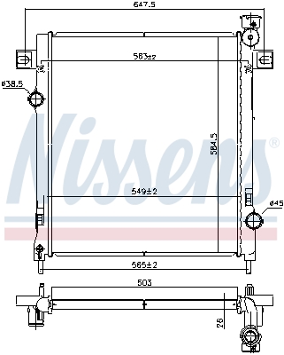 NISSENS 61035 радиатор,...