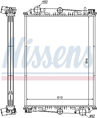 NISSENS 614400 радиатор,...