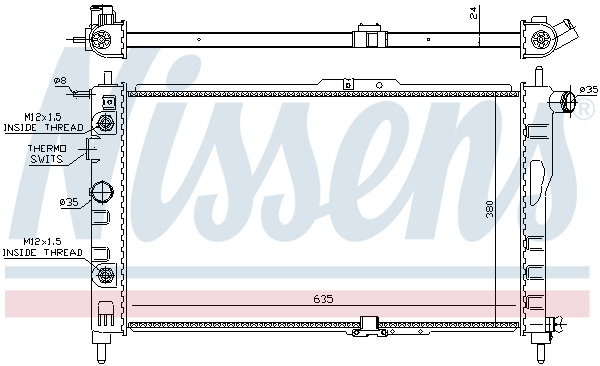 NISSENS 616521 Radiatore,...