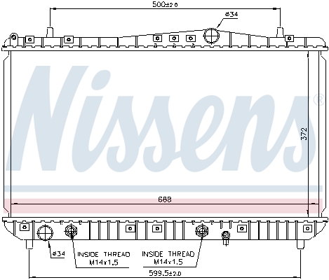 NISSENS 61665 радиатор,...