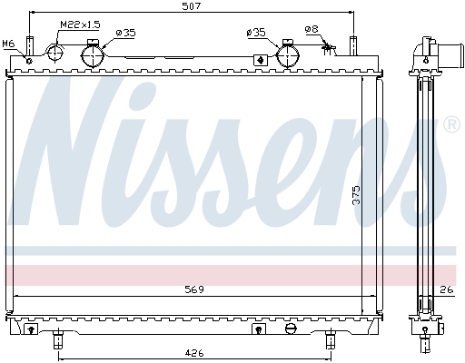 NISSENS 61672A радиатор,...