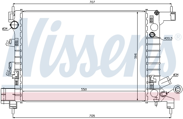 NISSENS 61678 Radiatore,...