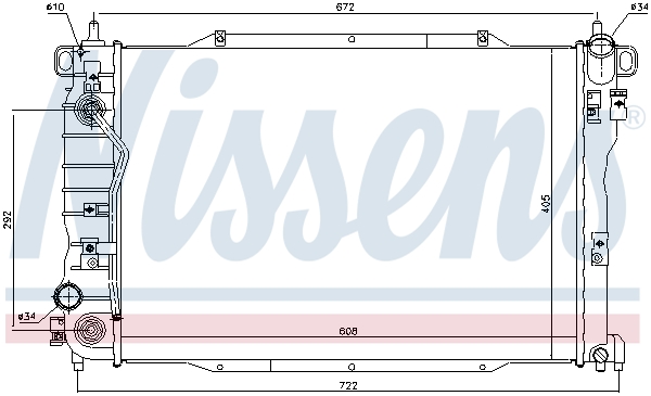 NISSENS 616908 Radiatore,...