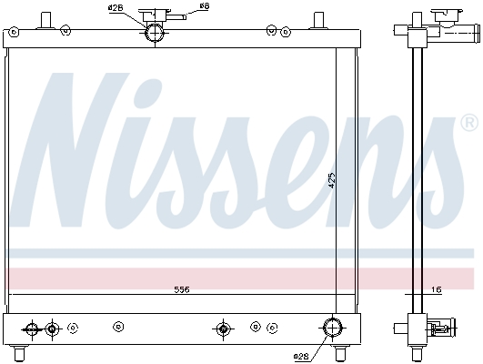 NISSENS 617402 радиатор,...