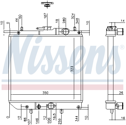 NISSENS 61748 Radiatore,...