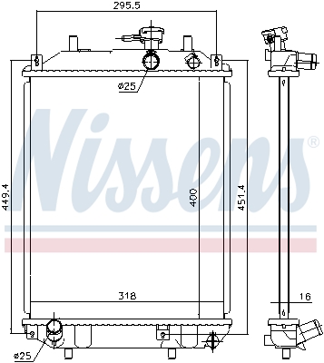 NISSENS 617556 Radiatore,...