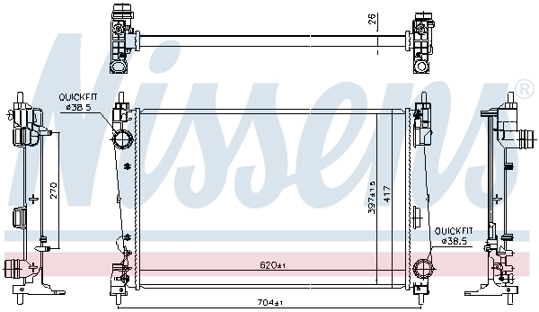 NISSENS 617868 радиатор,...