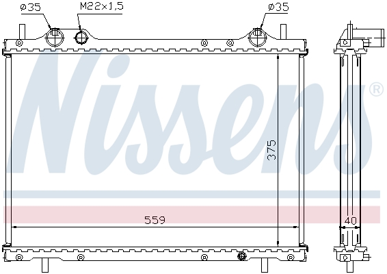 NISSENS 61792A Radiatore,...