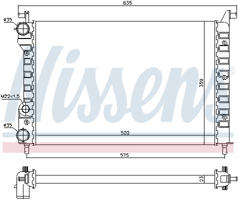 NISSENS 61802 Radiatore,...