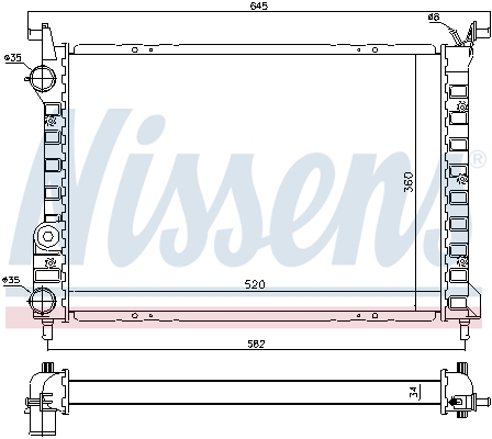 NISSENS 61804 радиатор,...