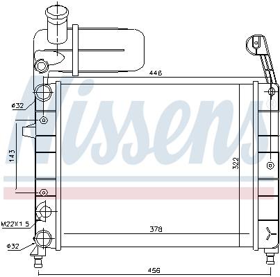 NISSENS 61845 Radiatore,...