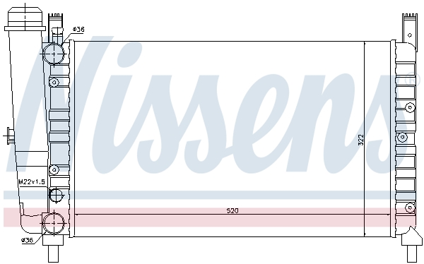 NISSENS 61852 Radiatore,...