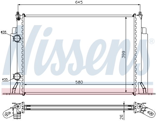 NISSENS 61885A Radiatore,...