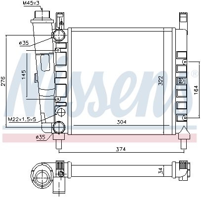 NISSENS 61930 радиатор,...