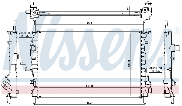 NISSENS 62023A радиатор,...