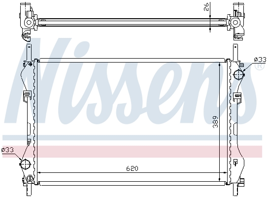 NISSENS 62044A Radiatore,...