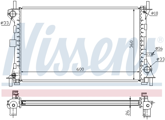 NISSENS 62052 Radiatore,...