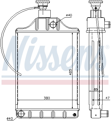 NISSENS 62254 Radiatore,...
