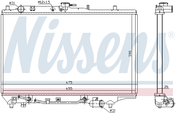 NISSENS 62378 Radiatore,...
