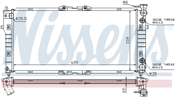 NISSENS 62393 радиатор,...